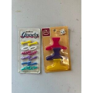 New Vintage Goody 12 Wire Clasp Snap Tight Barrettes 3 Professional Pin Up Clips